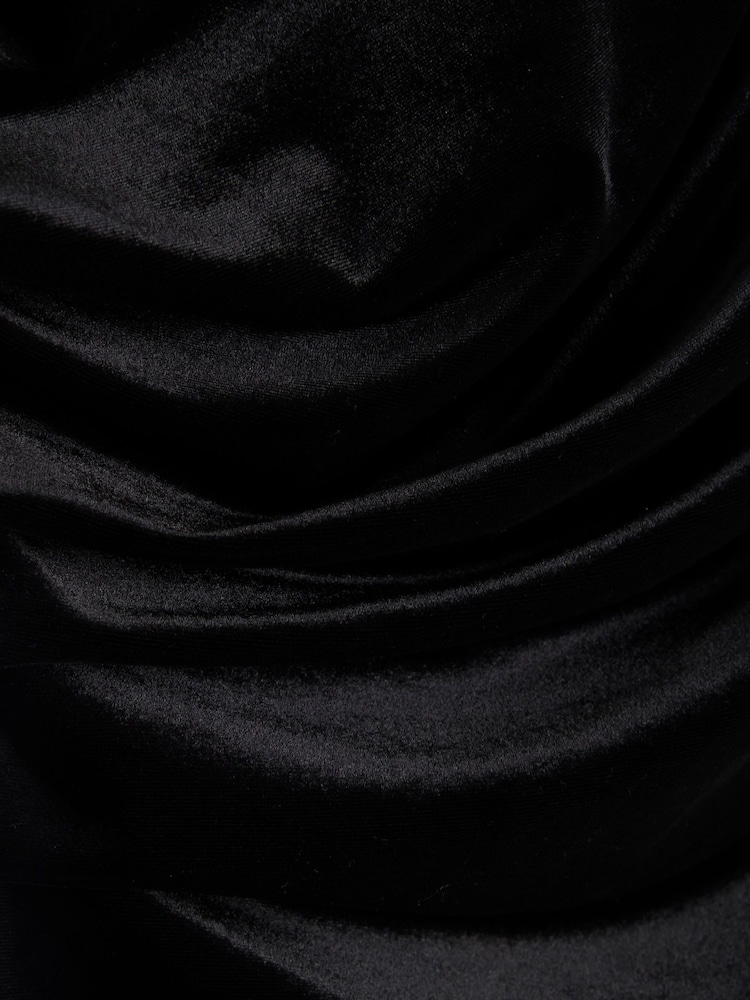 River Island Black Drape Velvet Top - Image 6 of 6