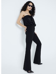 River Island Black Glitter Bubble Bandeau Top - Image 2 of 6