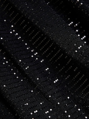 River Island Black Glitter Bubble Bandeau Top - Image 6 of 6