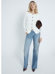 River Island White Tailored Button Jacket - Image 2 of 4