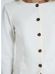 River Island White Tailored Button Jacket - Image 3 of 4