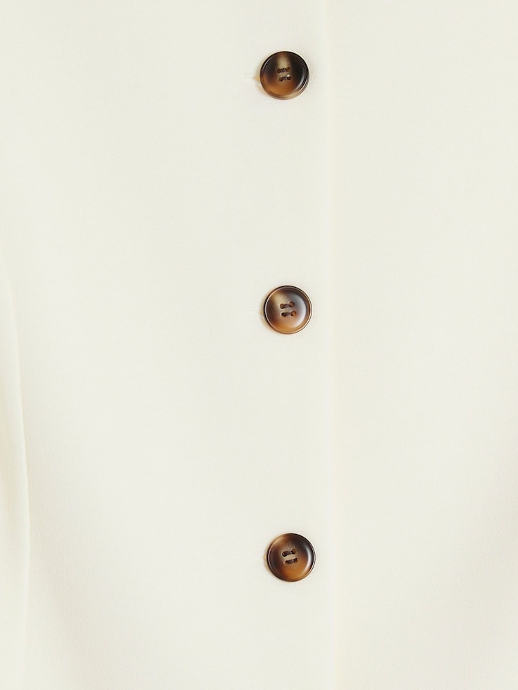 River Island White Tailored Button Jacket - Image 4 of 4