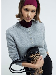River Island Grey Button Front Knitted Cardigan - Image 3 of 5