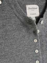 River Island Grey Button Front Knitted Cardigan - Image 5 of 5