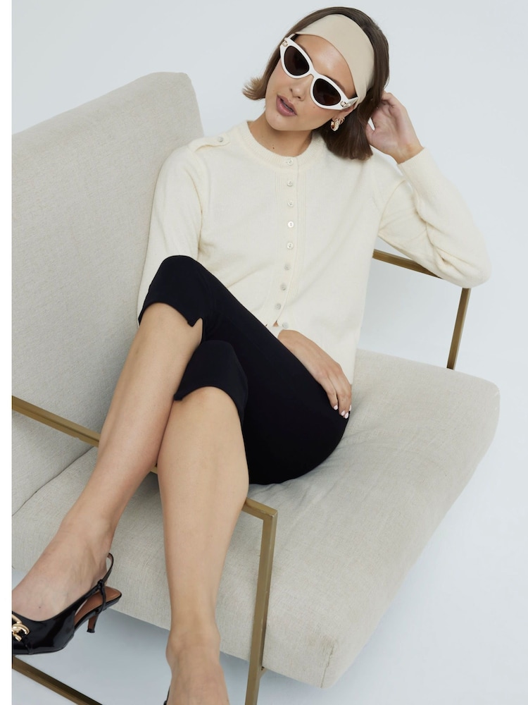 River Island Cream Button Front Knitted Cardigan - Image 2 of 9