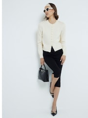 River Island Cream Button Front Knitted Cardigan - Image 3 of 9