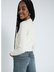River Island Cream Button Front Knitted Cardigan - Image 6 of 9