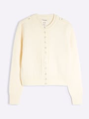 River Island Cream Button Front Knitted Cardigan - Image 8 of 9