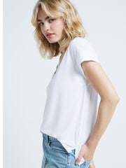 Black/White Chrome - River Island Multipack Smart V-Neck T-Shirts 2 Pack - Imagen 4 de 6