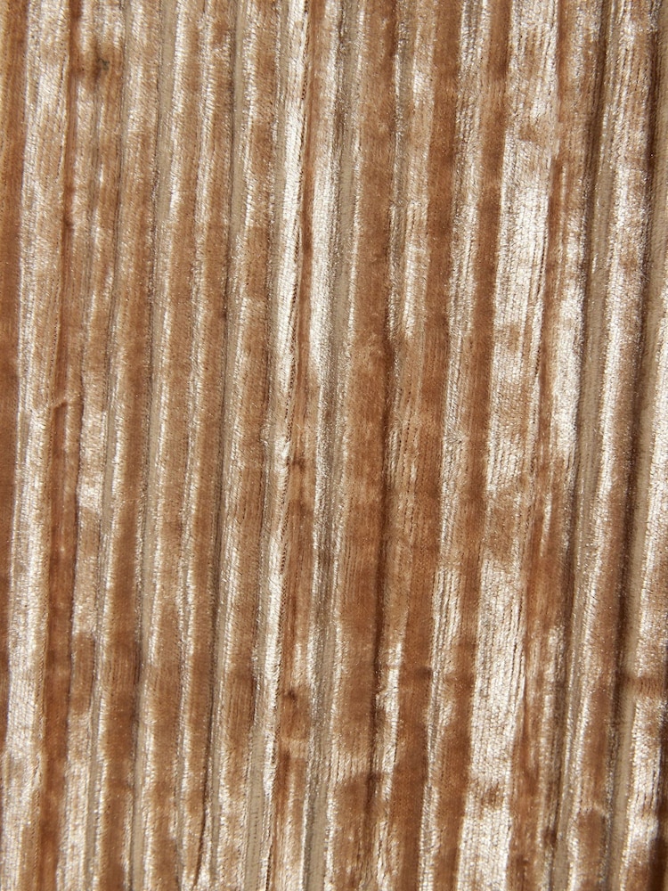 River Island Cream Velvet Plisse Trousers - Image 4 of 4