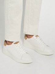 Dune London White Toyon Cupsole Sneakers - Image 1 of 6