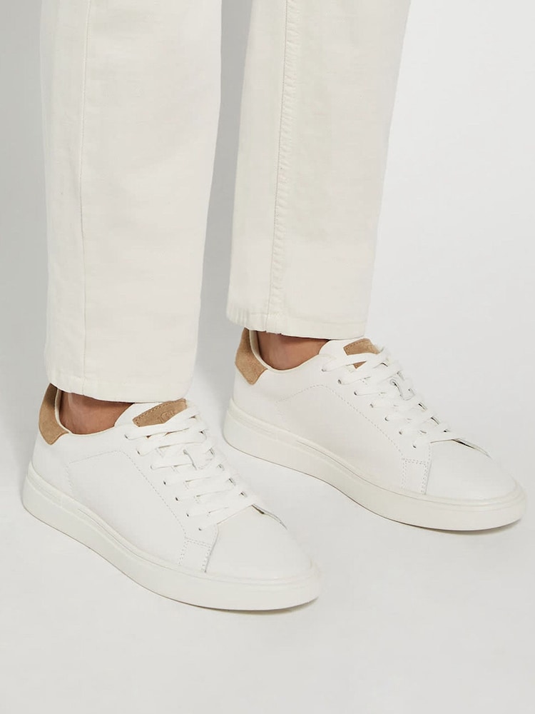 Dune London White Toyon Cupsole Sneakers - Image 1 of 6