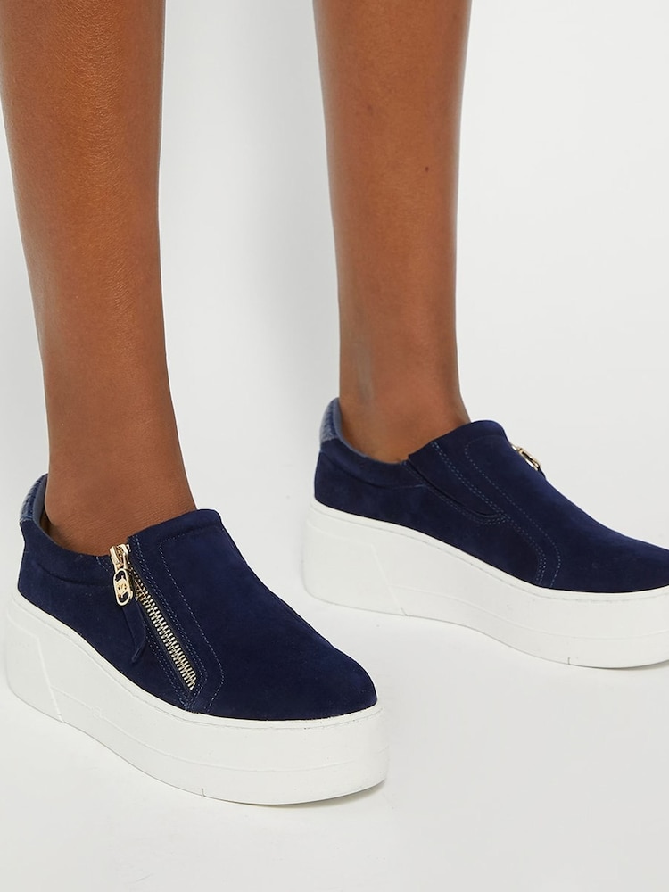modra - Dune London Episodic 2 čevelj z debelim ploskim podplatom Slip On Trainers - Slika 1 iz 5