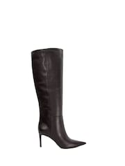 Dune London Red Serve Pull On Knee High Boots - Image 2 of 6
