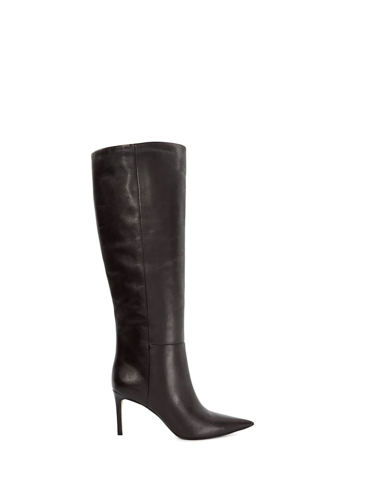 Dune London Red Serve Pull On Knee High Boots - Image 2 of 6