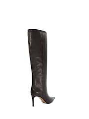 Dune London Red Serve Pull On Knee High Boots - Image 4 of 6