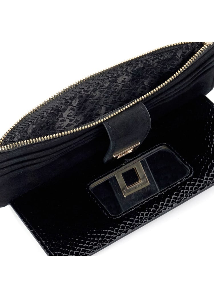 Dune London Black Karlos Long Turn Lock Purse - Image 3 of 5