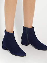 Dune London Blue Wide Fit Pippie Smart Low Boots - Image 1 of 6