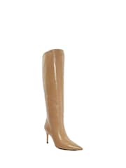 Dune London Brown Serve Pull On Knee High Boots - Image 3 of 6
