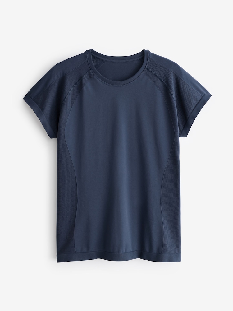 Sweaty Betty Blue Athlete Seamless Workout T-Shirt - Image 7 of 7