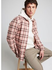River Island Pink Lightweight Flannel 100% Cotton Check Shirt - Image 2 of 4