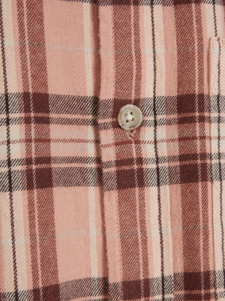 River Island Pink Lightweight Flannel 100% Cotton Check Shirt - Image 4 of 4