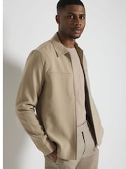 River Island Natural Smart Ponti Shacket - Image 1 of 3
