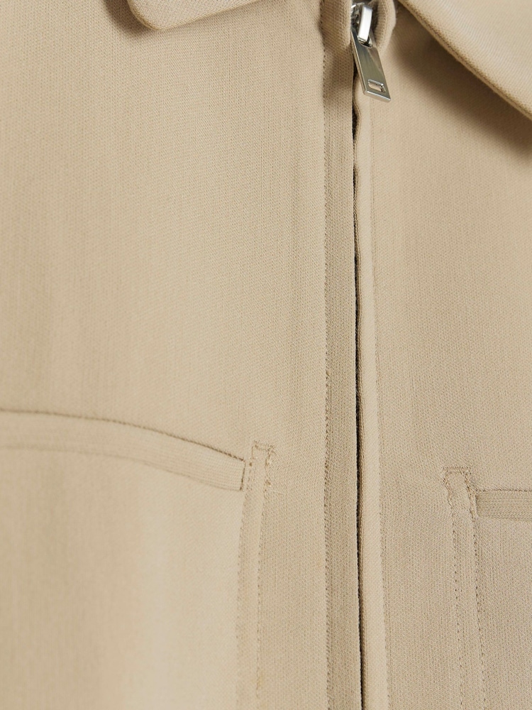 River Island Natural Smart Ponti Shacket - Image 3 of 3