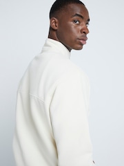 River Island Cream Long Sleeve Essential Funnel 100% Cotton Sweatshirt - Image 3 of 6