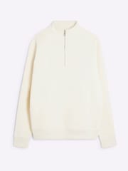 River Island Cream Long Sleeve Essential Funnel 100% Cotton Sweatshirt - Image 5 of 6