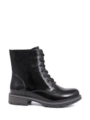 Pavers Black Light Ladies Lace Up Ankle Boots - Image 2 of 5