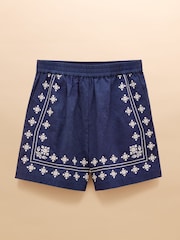 Joules Emilie Embroidered Pull On Shorts - Imagen 7 de 7