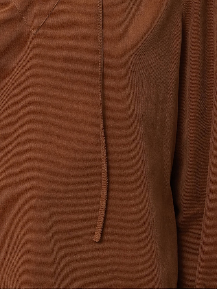 Jigsaw Brown 100% Cotton Corduroy V-Neck Top - Image 6 of 6