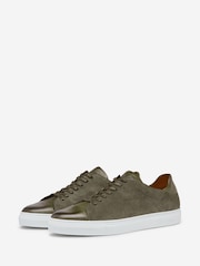 Oliver Sweeney Green Calf Leather/Suede Cupsole Trainers - Image 3 of 5