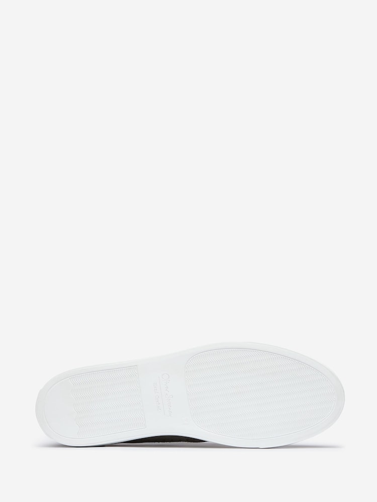 Oliver Sweeney Green Calf Leather/Suede Cupsole Trainers - Image 5 of 5
