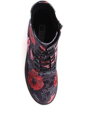 Pavers Black Dark Ladies Lace Up Ankle Boots - Image 4 of 5