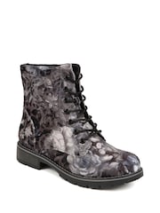 Pavers Grey Ladies Lace Up Ankle Boots - Image 2 of 5