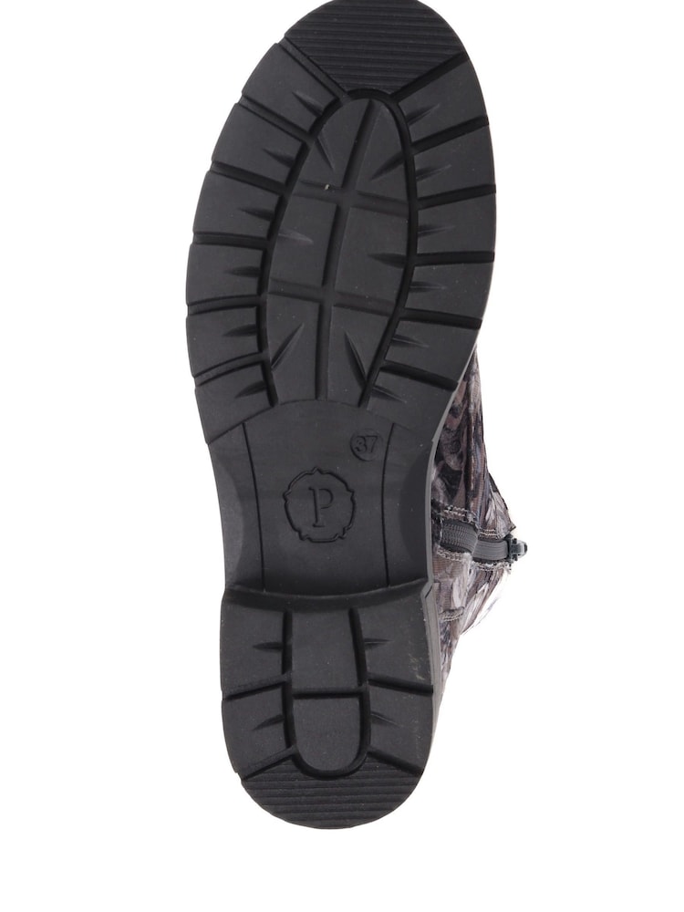 Pavers Grey Ladies Lace Up Ankle Boots - Image 5 of 5