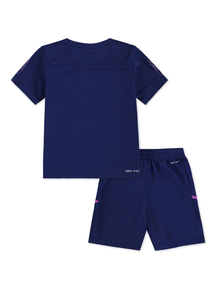 Nike Blue Little Kids Kylian Mbappe Academy Football T-Shirt and Shorts Set - Image 2 of 5