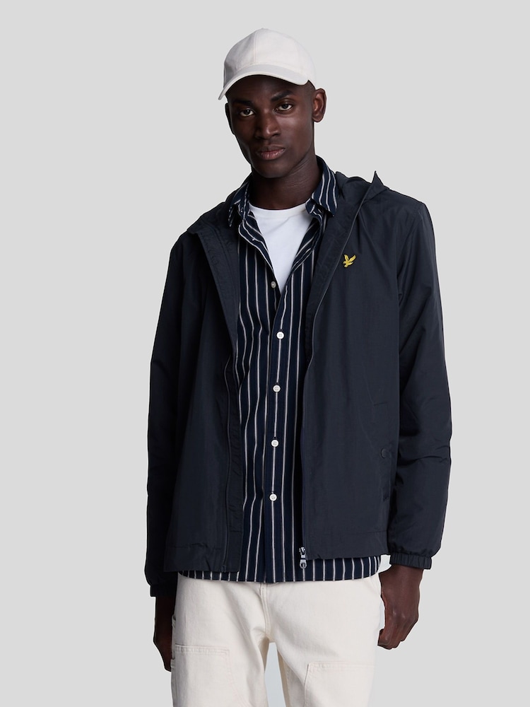 Lyle & Scott Blue Zip Through Hooded Jacket - Image 1 of 5