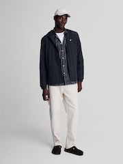 Lyle & Scott Blue Zip Through Hooded Jacket - Image 2 of 5
