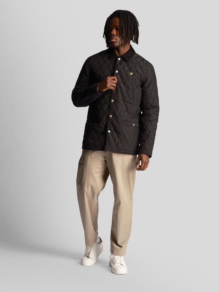 Lyle & Scott Black 100% Cotton Quilted Jacket - Image 2 of 5 Lyle & Scott Black 100% Cotton Quilted Jacket - Image 2 of 5