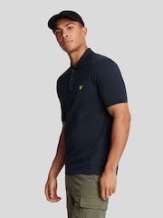 أزرق - قميص بولو سادة من Lyle & Scott - صورة 1 من 5