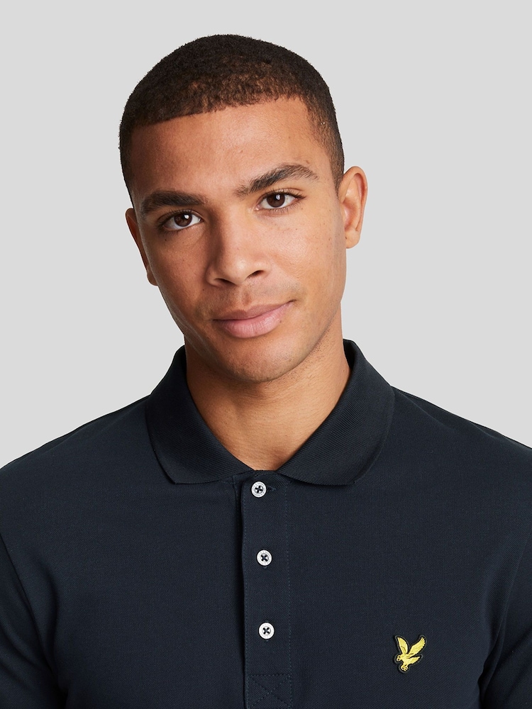 Lyle & Scott Blue Plain Polo Shirt - Image 4 of 5