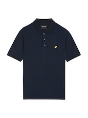 أزرق - قميص بولو سادة من Lyle & Scott - صورة 5 من 5
