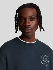 Lyle & Scott Blue Stamp Crew Neck 100% Cotton Sweatshirt - Image 4 of 5