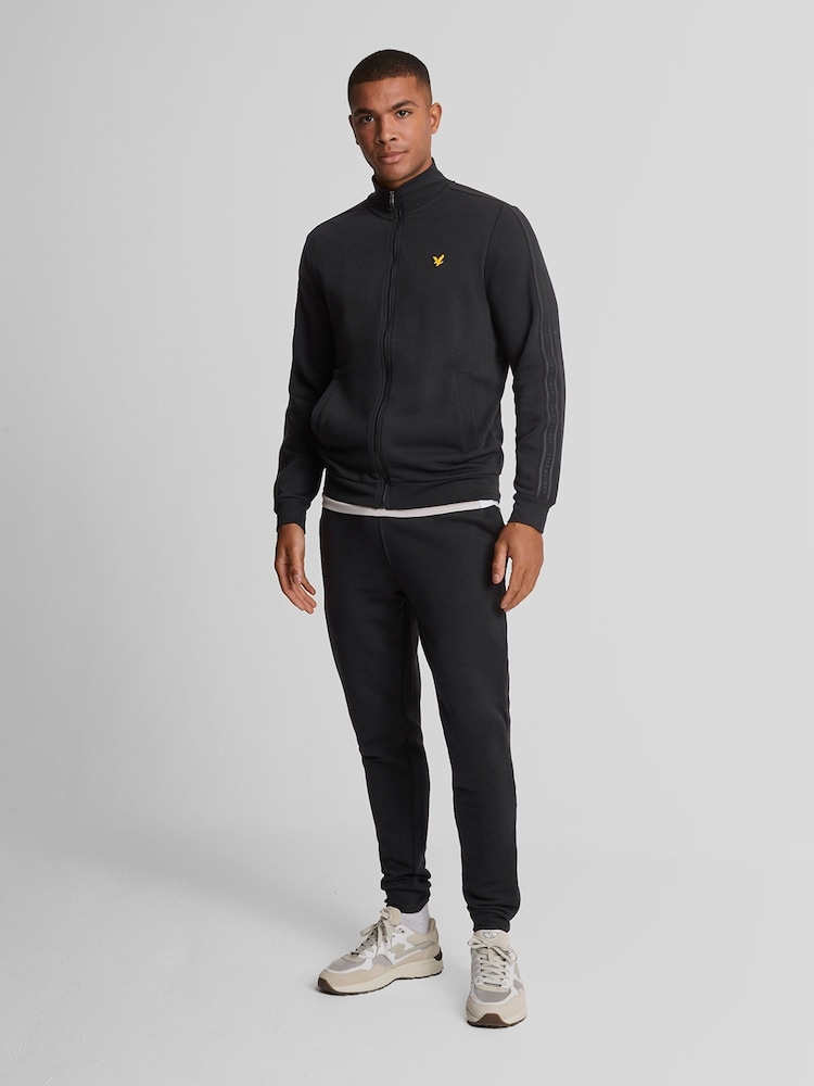 Buy Lyle Scott Black Tape Track Top from Next Oman