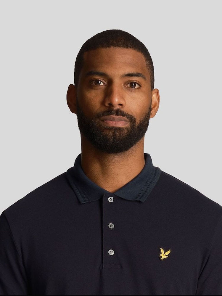 Lyle & Scott Blue Rally Tipped Polo Shirt - Image 2 of 2
