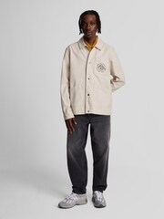 Lyle & Scott Cream 100% Cotton Stamped Work Jacket - Image 2 of 5