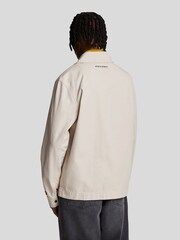 Lyle & Scott Cream 100% Cotton Stamped Work Jacket - Image 3 of 5